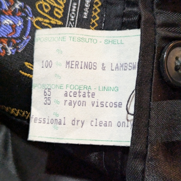 Mario Valente Merino Lambswool Coat 40 Charcoal Black Made In Italy Quiet Luxury - Picture 8 of 13